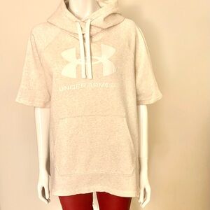 Under Armour Light Tan Hoodie with Short Sleeves
